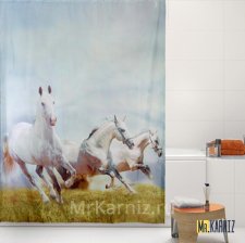 Штора для ванной HORSE Лошади